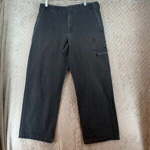 Banana Republic Cargo Pants Womens 33 Faded Black Straight Leg High Rise Cotton